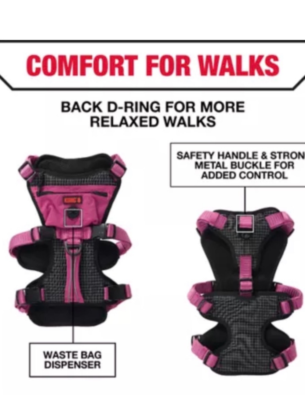 KONG Dog Harness with Pouch Size: X Large - Picture 8 of 10